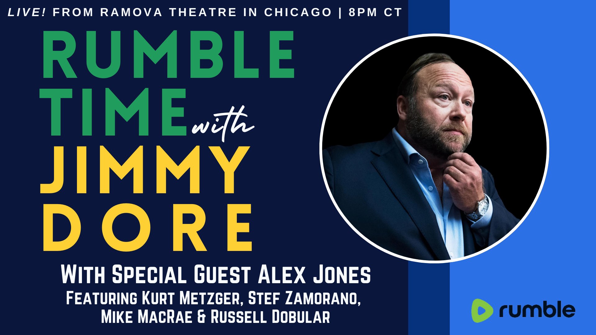 Rumble Time Live Panel Show W Jimmy Dore Special Guest Alex Jones 